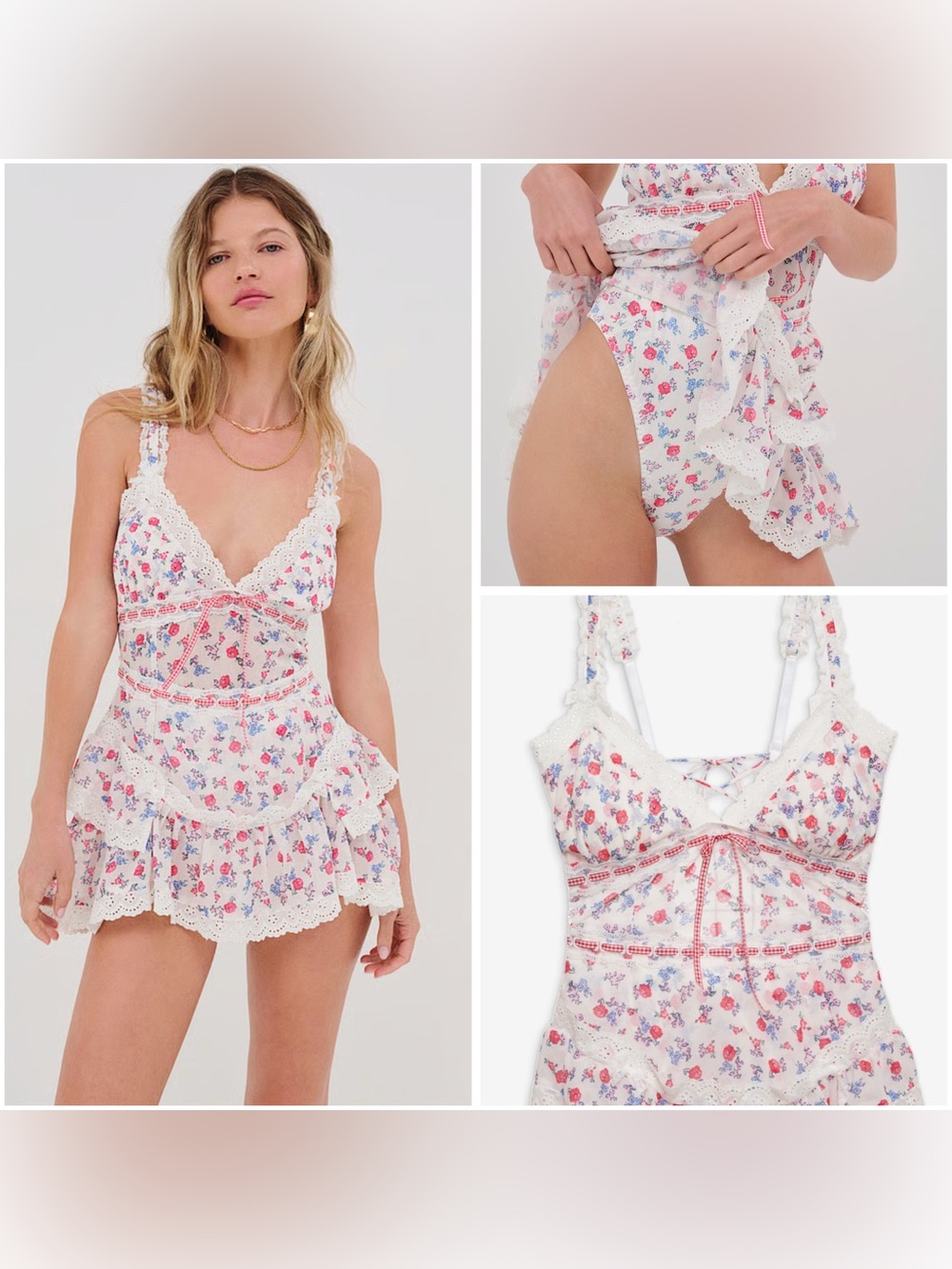 NWT (L) For Love & Lemons Ditsy Day Festival/Summer Dress
